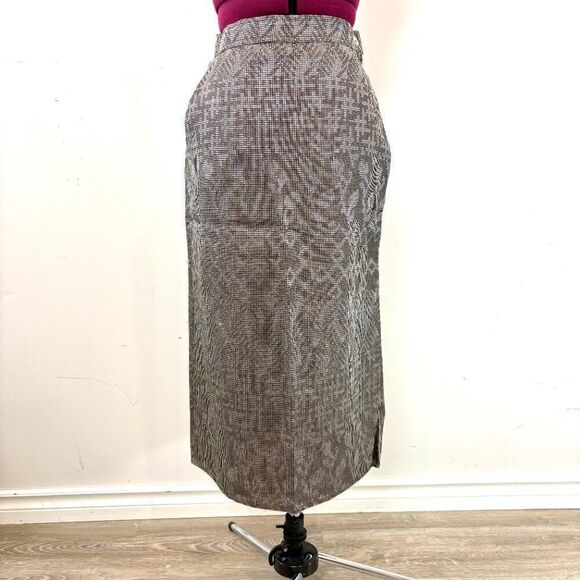 SPORTMAX Gray Pencil Vintage Skirt Midi Lenght sz 6 - Picture 3 of 15